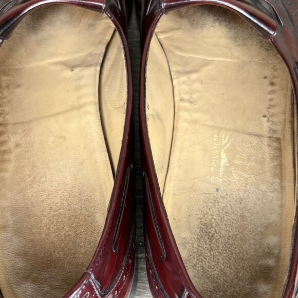 Ferragamo Wingtip Kiltie Tassel Loafer Burgundy Leather Men Size 11.5B Oxblood main image 5